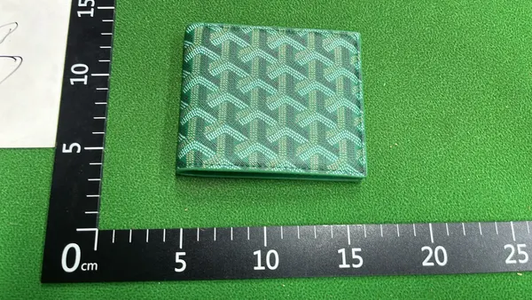 Black Chevron Print Bifold Wallet — warehouse QC photo 5