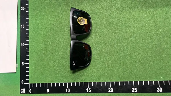 Black Square Frame Sunglasses With Dark Lenses — warehouse QC photo 1