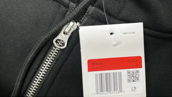 Grey Marl Full-Zip Hoodie With Drawstring Hood — warehouse QC photo 1
