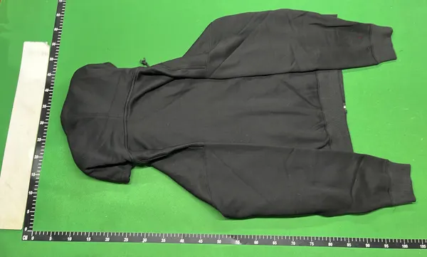 Grey Marl Full-Zip Hoodie With Drawstring Hood — warehouse QC photo 3