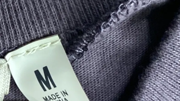 Relaxed Fit Cotton Tee With Tonal Chest Lettering — warehouse QC photo 5
