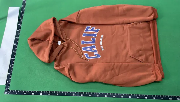 Navy Oversized Hoodie With Collegiate Print — warehouse QC photo 2