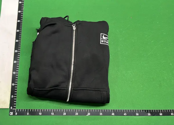 Grey Marl Full-Zip Hoodie With Drawstring Hood (Grey) — warehouse QC photo 4