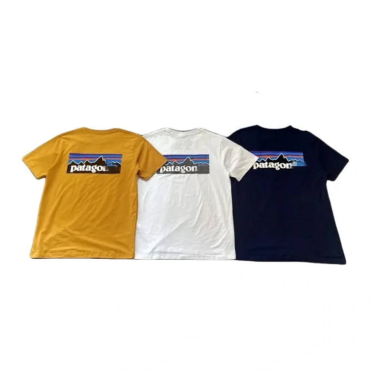 Cotton Tee With Mountain Landscape Box Print — merchant catalogue photo