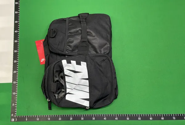 Black Duffle Gym Bag With Shoulder Strap — warehouse QC photo 1