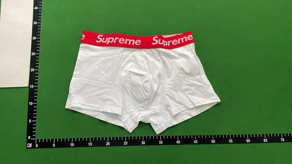 Blue Boxer Briefs With Red Logo Waistband — warehouse QC photo 2