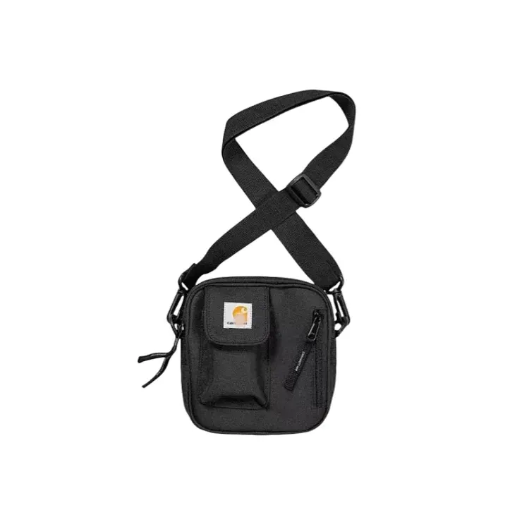 Black Canvas Crossbody Shoulder Bag — merchant catalogue photo