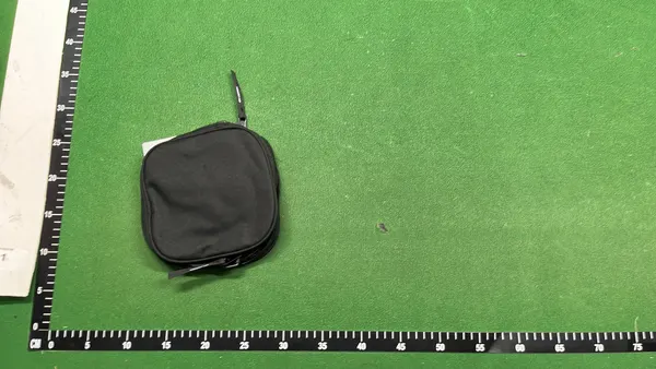 Black Canvas Crossbody Shoulder Bag — warehouse QC photo 5