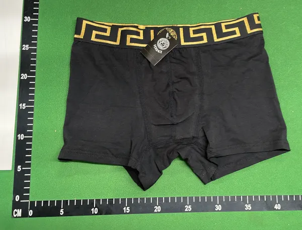 Black Boxer Briefs With Patterned Waistband — warehouse QC photo 2