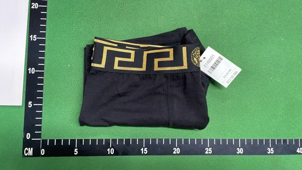 Black Boxer Briefs With Patterned Waistband — warehouse QC photo 4