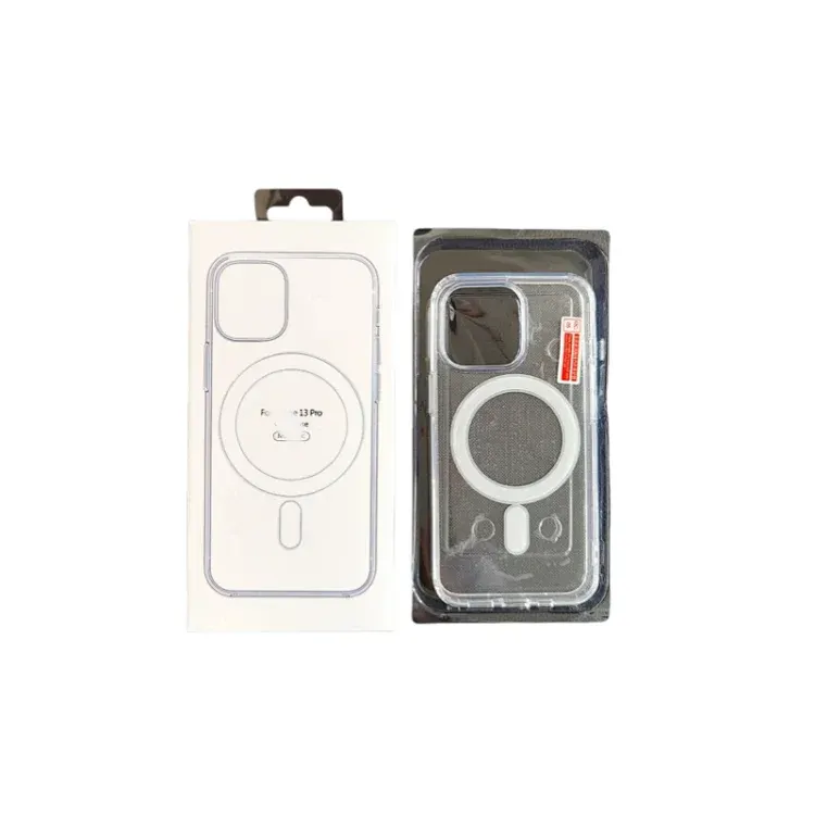 Clear Magnetic Phone Case With Camera Cutout — merchant catalogue photo