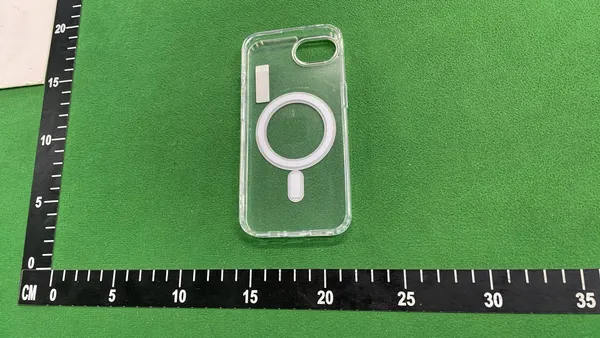 Clear Magnetic Phone Case With Camera Cutout — warehouse QC photo 2