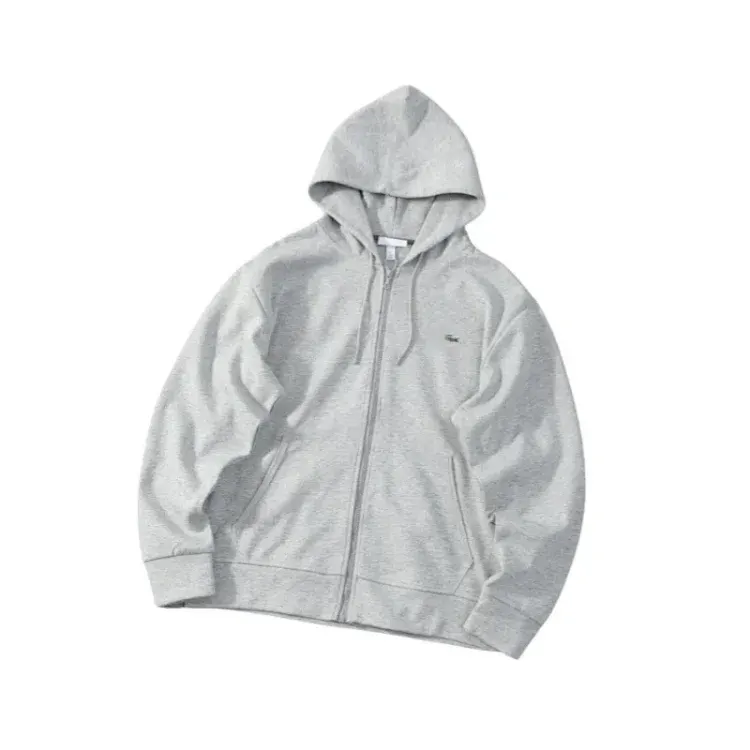Light Grey Full Zip Hooded Sweatshirt — merchant catalogue photo