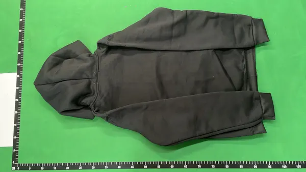 Light Grey Full Zip Hooded Sweatshirt — warehouse QC photo 3