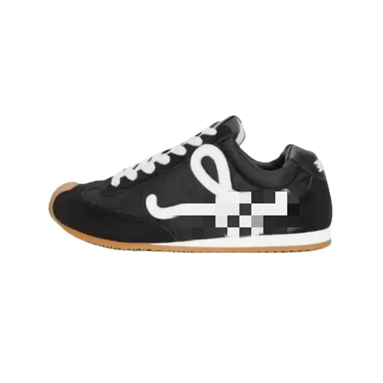 Black Suede And Nylon Low-Top Sneakers — merchant catalogue photo