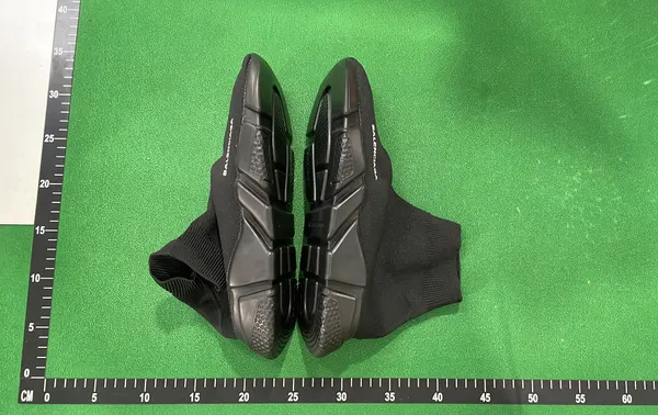 Black Knit Sock Sneakers With Sculpted Sole — warehouse QC photo 5