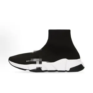 Black Knit Sock Sneakers With Sculpted Sole (#3) — merchant catalogue photo