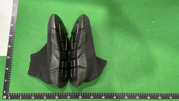 Black Knit Sock Sneakers With Sculpted Sole (#3) — warehouse QC photo 4