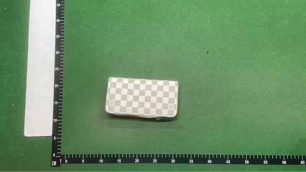 Black Patterned Zip-Around Long Wallet — warehouse QC photo 4