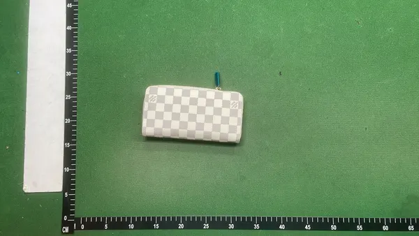 Black Patterned Zip-Around Long Wallet — warehouse QC photo 5