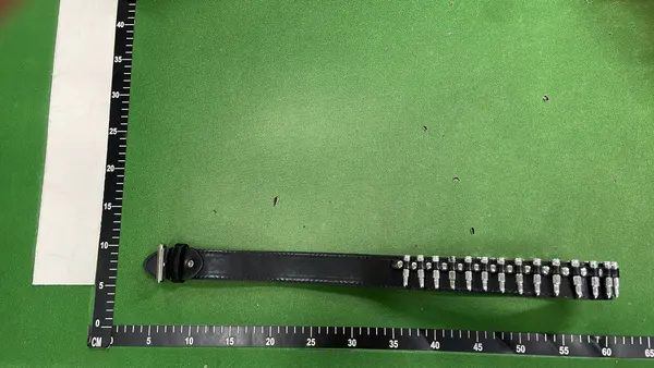 Black Studded Belt With Bullet Detail — warehouse QC photo 1