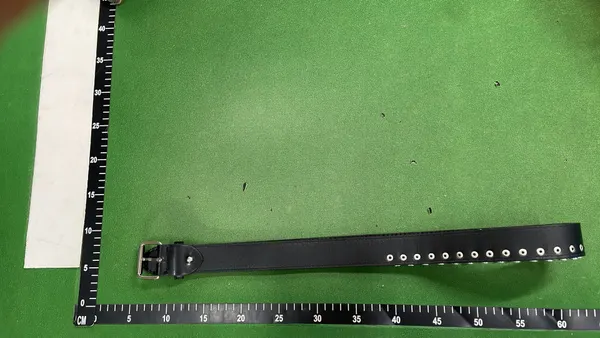 Black Studded Belt With Bullet Detail — warehouse QC photo 2