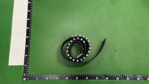 Black Studded Belt With Bullet Detail — warehouse QC photo 3