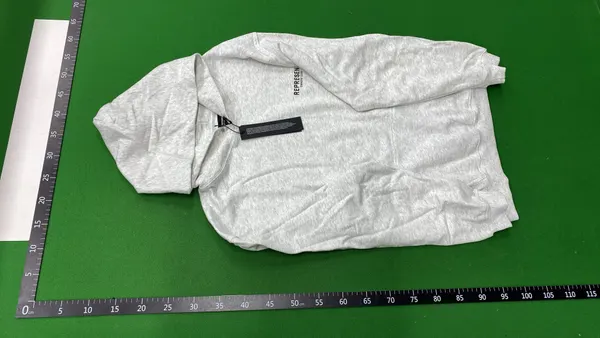 Pullover Hoodie With Large Printed Back Logo — warehouse QC photo 2