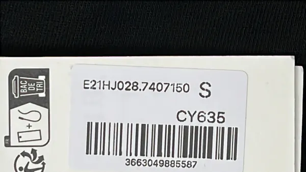 Black Hoodie With Red Embroidered Heart Motif — warehouse QC photo 5