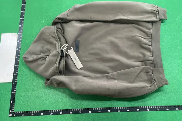 Charcoal Oversized Pullover Fleece Hoodie — warehouse QC photo 2