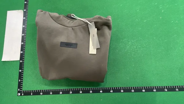 Charcoal Oversized Pullover Fleece Hoodie — warehouse QC photo 4