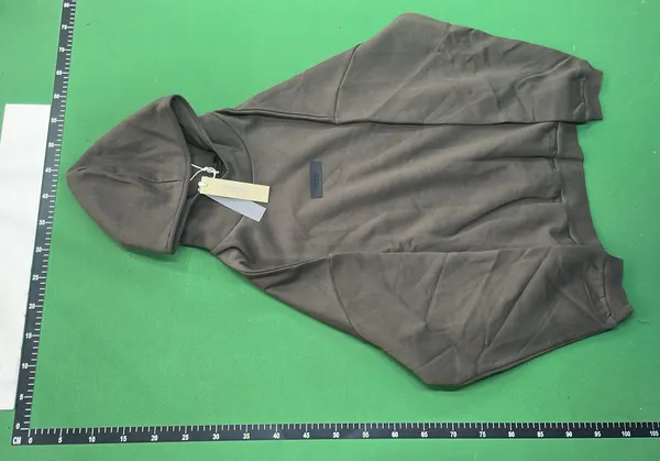 Charcoal Oversized Pullover Fleece Hoodie — warehouse QC photo 6