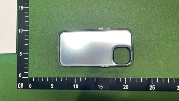 Light Blue Graphic Print Phone Case — warehouse QC photo 2
