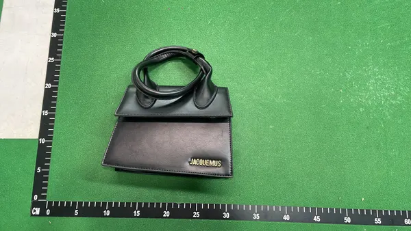 White Mini Top-Handle Bag With Round Handle — warehouse QC photo 4