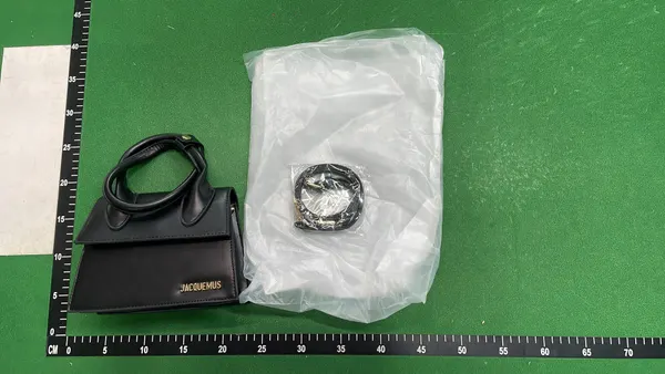 White Mini Top-Handle Bag With Round Handle — warehouse QC photo 6