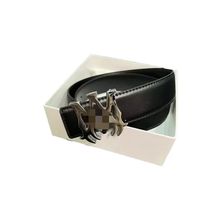 Black Leather Belt With Ornate Silver Buckle — merchant catalogue photo