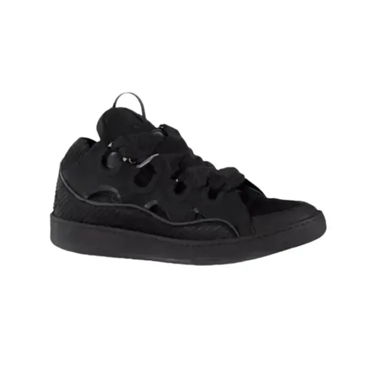 All Black Chunky Low-Top Skate Sneakers — merchant catalogue photo