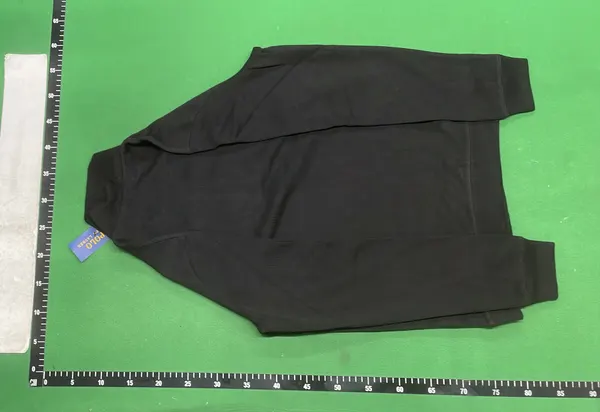 White Quarter-Zip Funnel Neck Sweatshirt — warehouse QC photo 3
