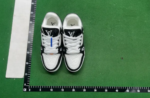 Monogram Panel Low-Top Skate Sneakers (36–45) — warehouse QC photo 6