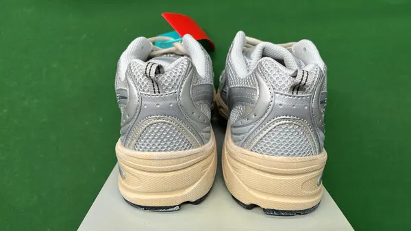 Grey Mesh Chunky Retro Dad Sneakers (Grey) — warehouse QC photo 3