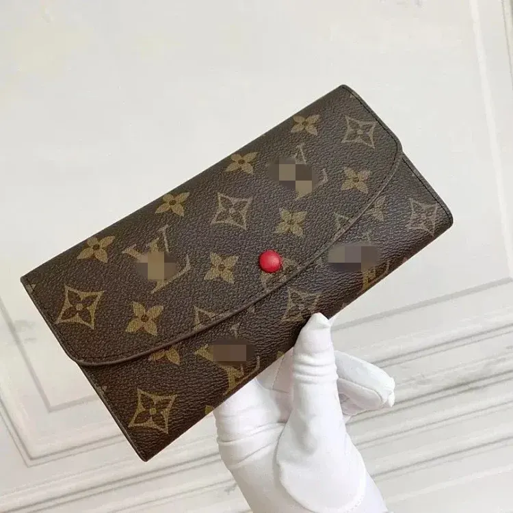 Brown Monogram Print Long Envelope Wallet — merchant catalogue photo