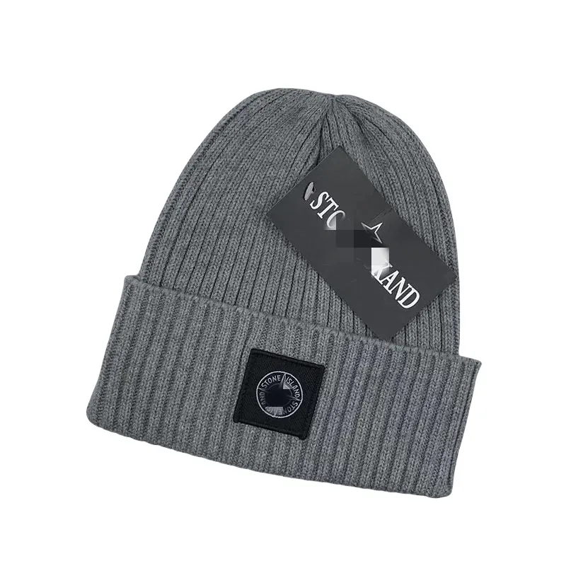 Black Ribbed Beanie With Square Woven Patch (Grey) — merchant catalogue photo