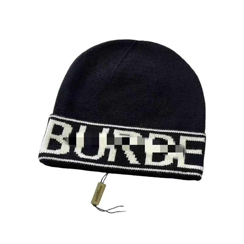 Knit Beanie With Jacquard Monogram Cuff Band — merchant catalogue photo