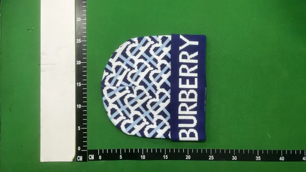 Monogram Jacquard Knit Beanie With Logo Cuff — warehouse QC photo 4