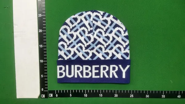 Monogram Jacquard Knit Beanie With Logo Cuff — warehouse QC photo 6
