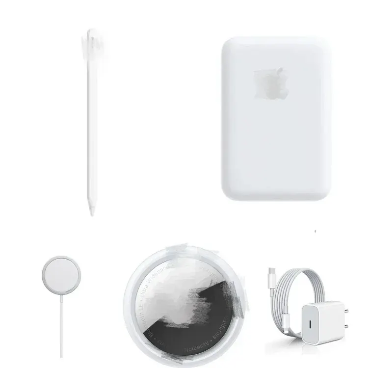 White Magnetic Charging And Tracker Accessory Set — merchant catalogue photo