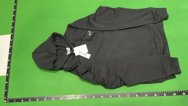 Pullover Hoodie With Small Heart Chest Patch — warehouse QC photo 2