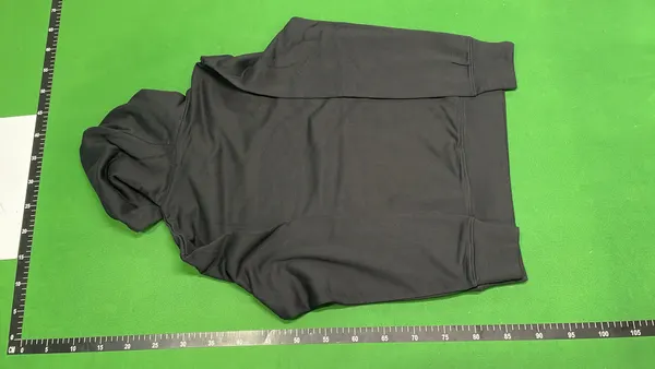 Pullover Hoodie With Small Heart Chest Patch — warehouse QC photo 3