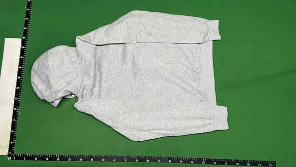 White Zip Hoodie With Twin Lens Hood — warehouse QC photo 3
