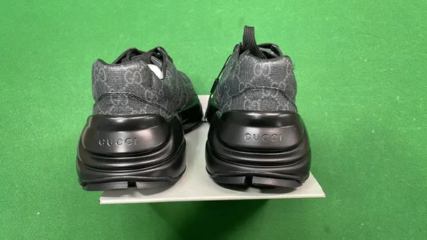 Chunky Monogram Canvas Dad Sneakers — warehouse QC photo 3